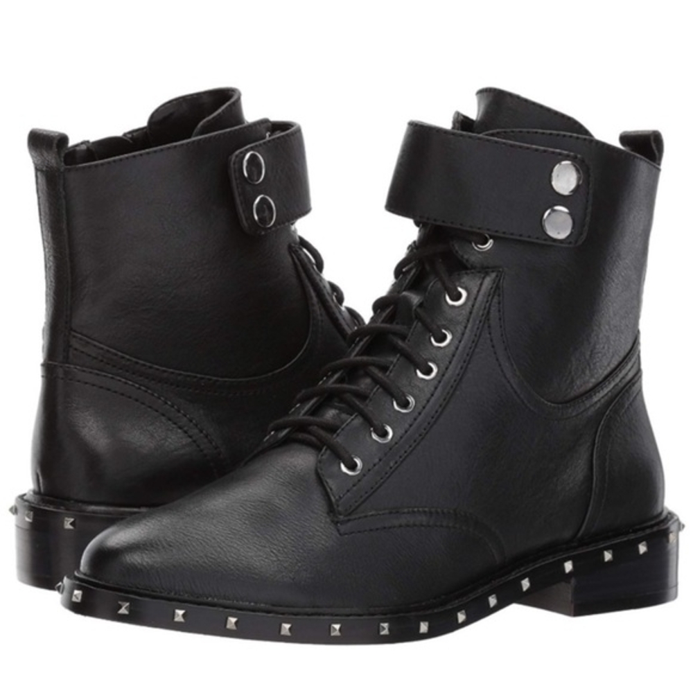 Vince Camuto Talorini lace-up combat bootie in black le